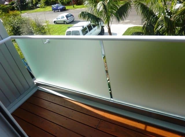 Acid Etch Glass Balustrade