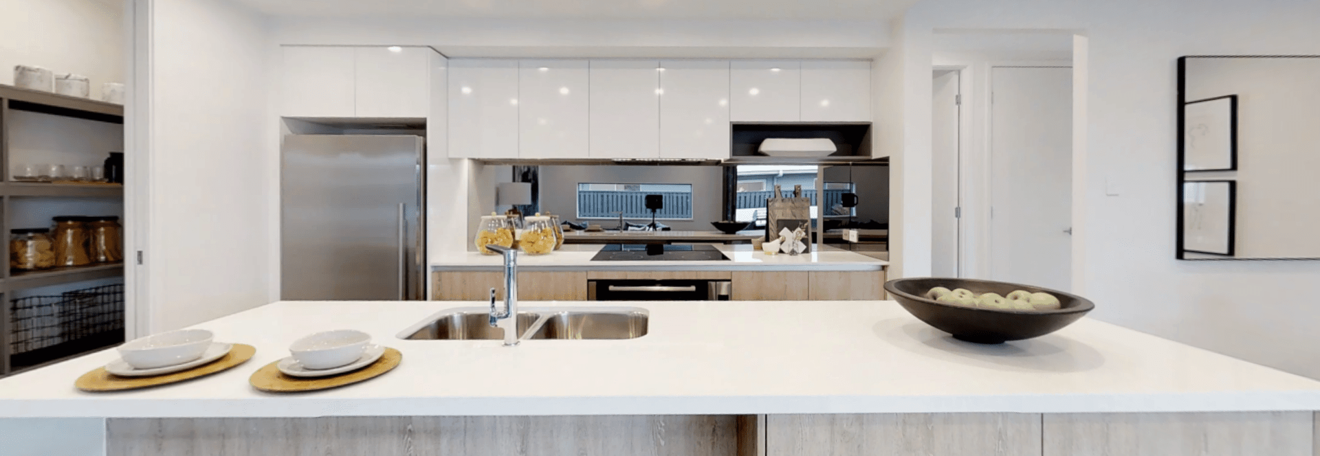 Glass Splashback Kitchen Mirror